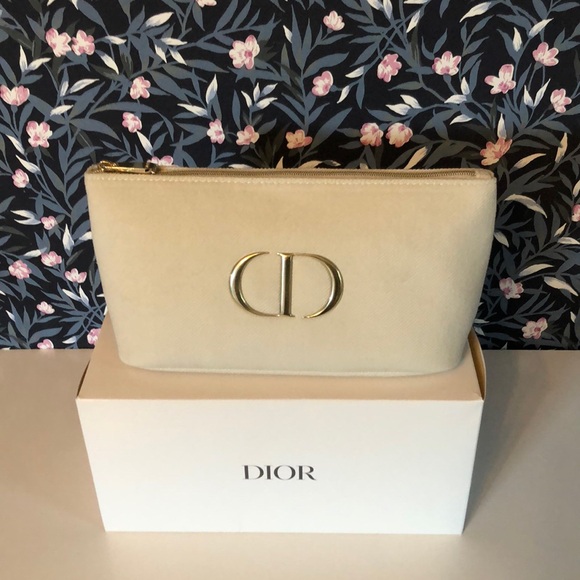 Dior velvet makeup bag